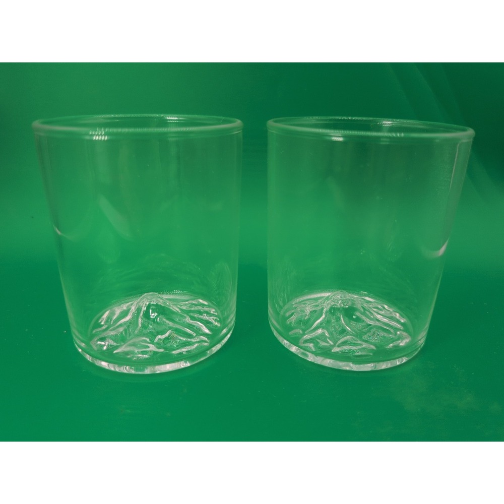 Set of 2 Huckberry X High West Whiskey Bourbon Mountains Peaks Rock Glass